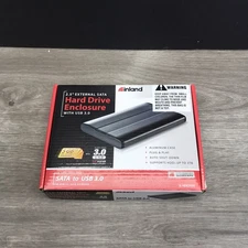 Inland 2.5" External SATA Hard Drive Enclosure with USB 3.0 New Black
