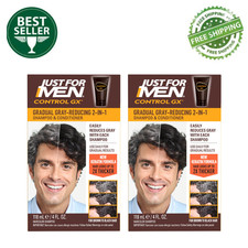 2 Pack Just For Men Control GX Grey Reducing 2-in-1 Shampoo  Conditioner, 4oz