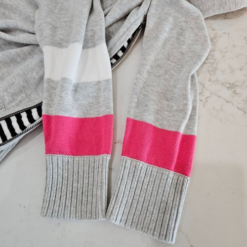 Lisa Todd Cotton Crew Sneak Attack Sweater Size Medium, Side Zipper To Stripe - Picture 6 of 12