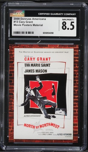 2009 Donruss Americana Movie Posters Cary Grant PATCH /500 #13 CGC 8.5 