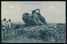 ll Military vehicle Tank WWI ww1 war original old c1915-1925 French postcard