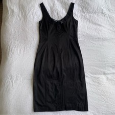Vintage Dolce & Gabbana Lace Silky Trim Sleeveless Dress Black 90s Y2K