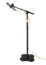 Mic Stand Floor with Boom Arm Microphone Stand with Heavy Weighted Base, Adju...