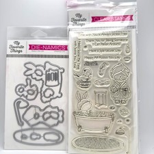 My Favorite Things Spa Day Clear Stamps & Die-Namics Die Set Made In USA 2021