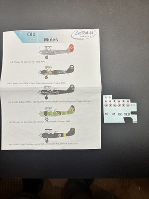 1:144 Vector Decals Old Mules Po-2, U-2 Russian (partial sheet! - READ!)