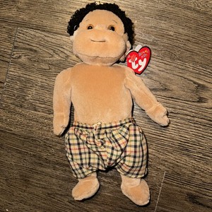 Vintage TY Beanie Kids 10” Beanbag Plush Boy Doll Rascal With Tag