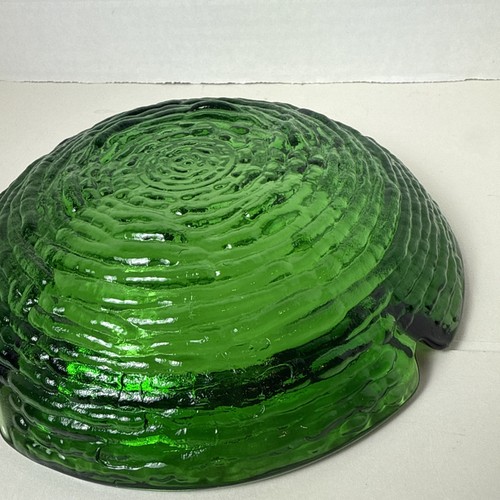 Ashtray 6" Mid Century Anchor Hocking Lido Soreno Avocado Green Glass Cigarette - Picture 6 of 8