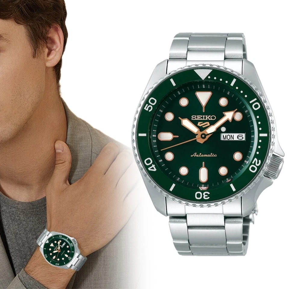 For Seiko 5 Sports Automatic Black Dial Stainless Steel Men’s Watch New!!! - Image 2 of 4