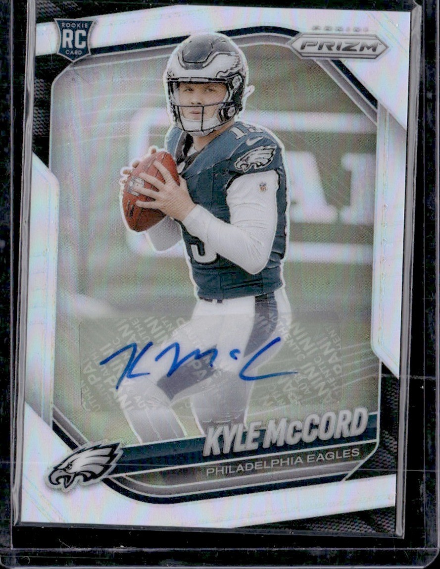 2025 Panini Prizm #377 Kyle McCord Prizm Autographs Silver