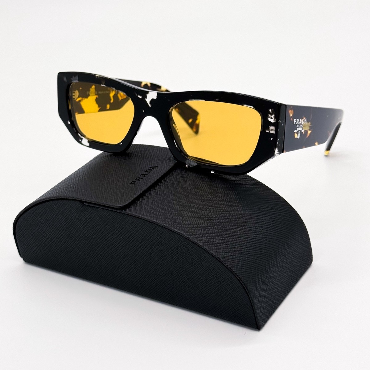 s*i様 PRADA アイコンデザイン スリッポン 黒/オレンジ/黄色 NEW PRADA PRA01S 15O10C SUNGLASSES MEN PR A01S 15O10C HAVANA