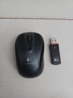 Logitech Wireless Wheel Mouse Grey/Black Optical Scroll  With RECEIVER