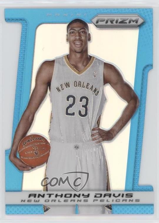 2013-14 Panini Prizm Light Blue Prizm Die-Cut /199 Anthony Davis #4 hs9