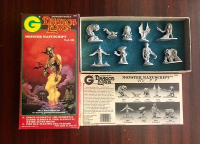 Grenadier Miniatures Box Monster Manuscript E&F Vol. 3 III Dungeons & Dragons