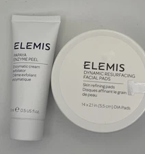 Elemis Papaya Enzyme Peel Exfoliator .5oz And Dynamic Resurfacing Facial Pads