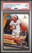 2023 BOWMAN UNIVERSITY CHROME REFRACTOR #26 HANNAH HIDALGO PSA 9