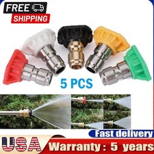 5pcs Pressure Washer Spray Tips Nozzles High Power Kit Quick Connect 1/4" Set US