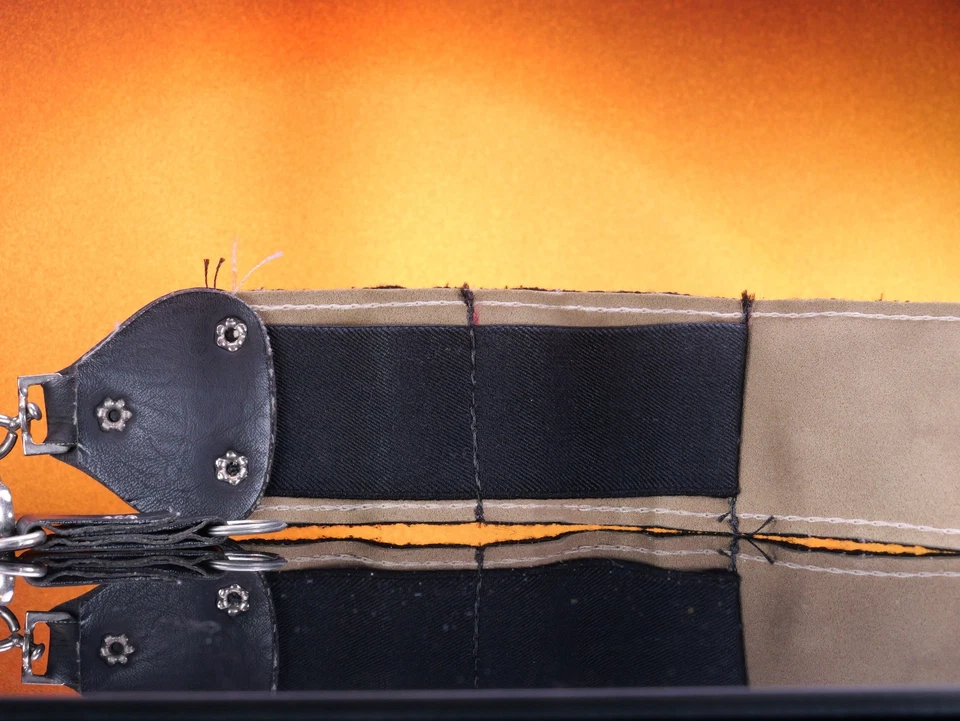 Vintage Hippie Camera Strap Green Orange Yellow with 2Film Pockets - Image 3 of 4