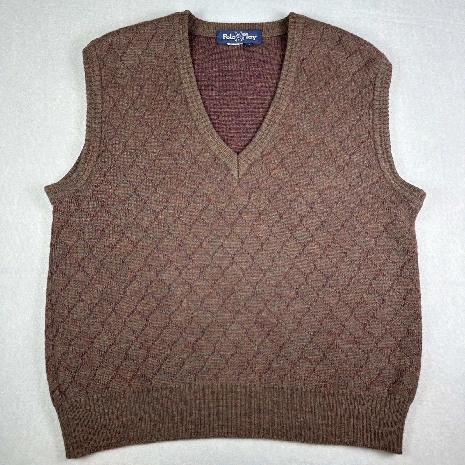 Polo Play By Ralph Lauren Wool Sweater Vest Multicolor Mens Medium image 1