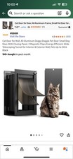 Cat Door for Wall, All Aluminum Doggy Doggie Pet Door Small Dog Door, With Closi