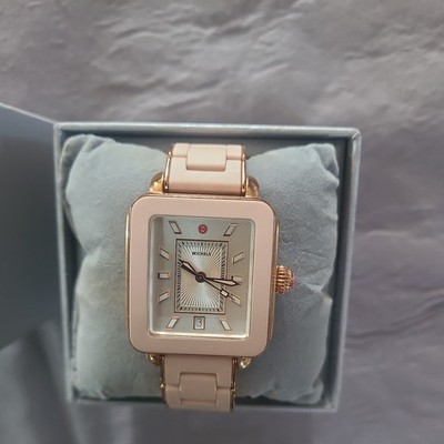 MICHELE MWW06K000018 - DECO SPORT 36mm DESERT ROSE PINK GOLD WOMEN'S WATCH!