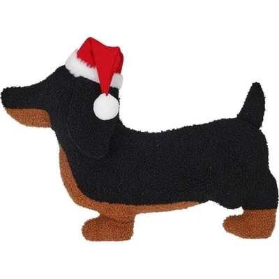 Weihnachten Kissen Hundeform Hundekissen Dekokissen Kuschelkissen Kissen 38 cm - Bild 1 von 2