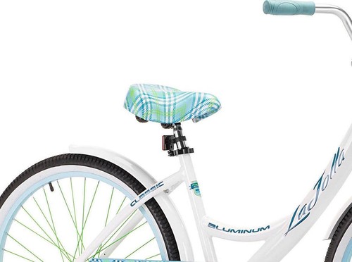 Kent 26" Girls' La Jolla Cruiser Bike, Deluxe Padded Saddle White Blue For Teens - Picture 3 of 24