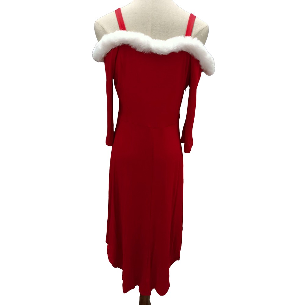 Lady Sexy Mrs Santa Claus Outfit Xmas Party-Costume V Neck Christmas Fancy Dress image 8