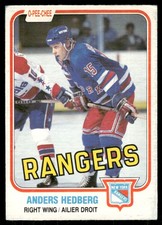 1981-82 O-Pee-Chee Vintage OPC Set Break Anders Hedberg New York Rangers #225