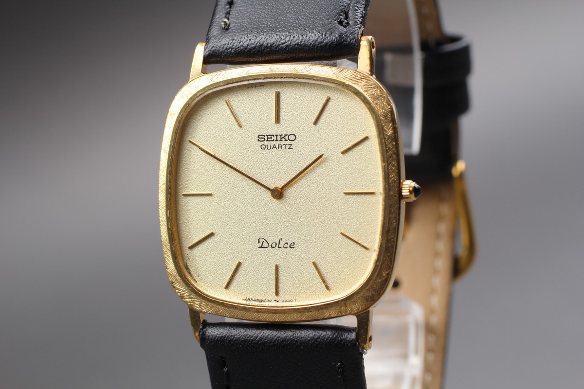 Near MINT] SEIKO Dolce 6730-5170 28mm Gold Dial Men's Watch