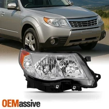 Fit 09-13 Subaru Forester Chrome Halogen Headlights Passenger Side Replacement