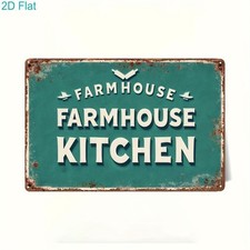 Farmhouse Kitchen Retro Metal Sign Rustic Country Home Wall Hanging Decoration