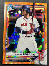 2021 Bowman Chrome Sapphire - Jeisson Rosario #BCP-37 Boston Red Sox Orange /75