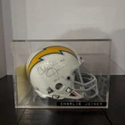 CHARLIER JOINER (HOF 96) Signed Mini Helmer With COA Chargers