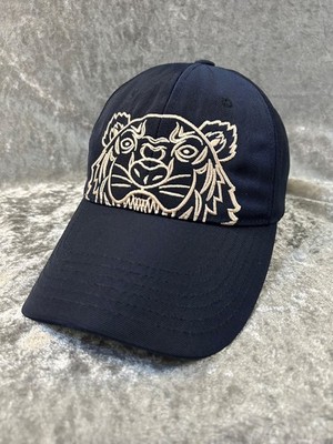 KENZO PARIS Tiger Embroidered Logo Cap Hat Blue Luxury Designer One Size