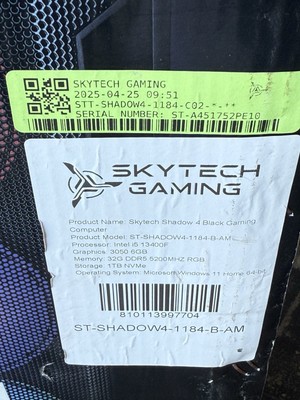 Skytech Gaming Pc
