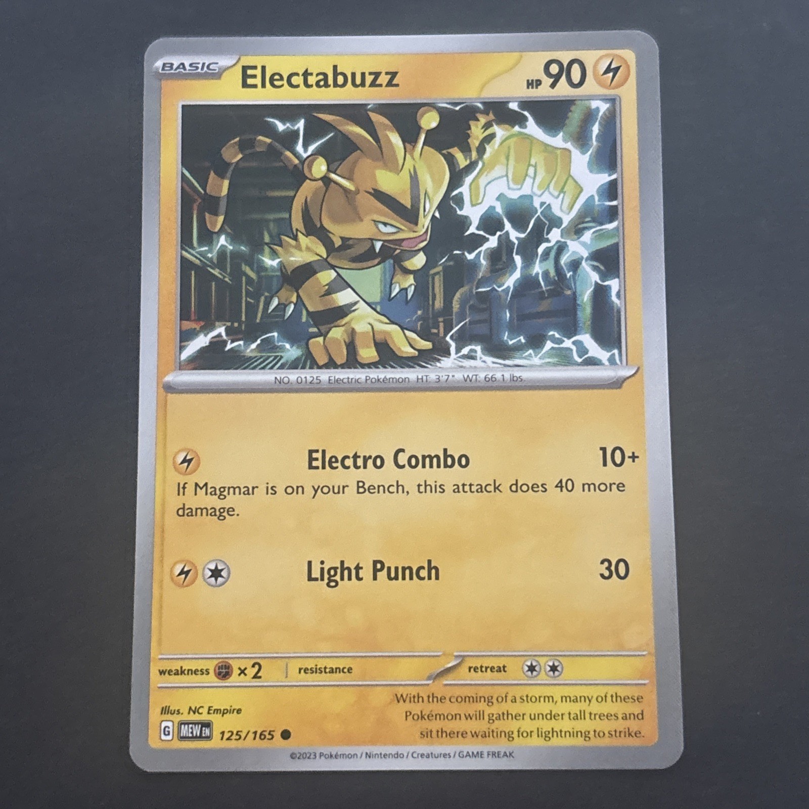 Electabuzz 125/165 Sv: Scarlet & Violet 151 Regular Pokémon TCG NM 2023