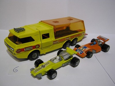 Matchbox Lesney Superkings K 7(6) Racing Transporter in gelb +MB 34+ MB 36 TOP
