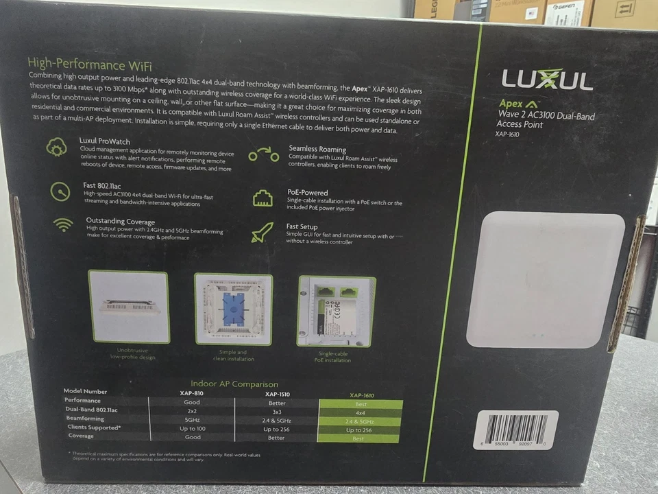 Luxul XAP1610 Apex Wave 2 AC3100 Dual-Band Access Point - Image 3 of 4