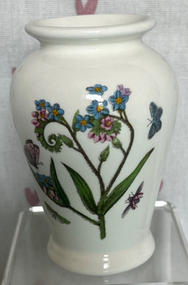 Portmeirion Botanischer Garten 'Vergissmeinnicht' kleine Canton Vase. 9,5cm. Ex Con.