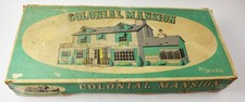 NOS 1960s Marx Tin Litho Colonial Mansion Doll House - COMPLETE 