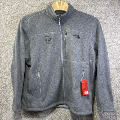 #ad NWT The North Face Jacket Mens 2XL Gray Sweater Fleece Full Zip Polar Plunge $29.99