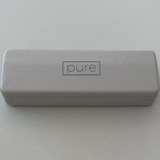pure Gray Hinged Hard Clamshell Case for Glasses Felt Lining Unisex