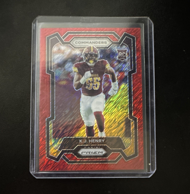 Panini 2023 Prizm K.J. Henry Washington Commanders #400 Rookie Serial /35