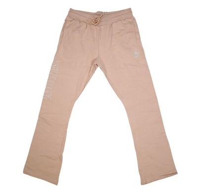 Adidas Track Pants Womens Large Beige Ash Pearl Open Hem Originals HF6770