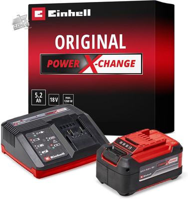 Einhell Starter Kit PXC 18V 5,2Ah Akku Schnellladegerät Original 1260W