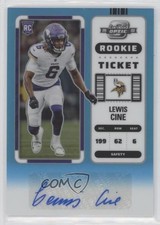 2022 Panini Contenders Optic Rookie Ticket Teal Prizm 76/99 Lewis Cine Auto 15r3