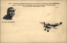 MONOPLAN PANNIER Pioneer Aviation Pilot Emile Vedrines Antique Postcard
