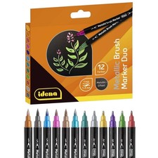 Idena Marker Metallic Brush DUO 12 sztuk - 10856