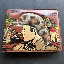 Vintage 1950s Davy Crockett Frontier Hero Alamo Wallet Brown Vinyl