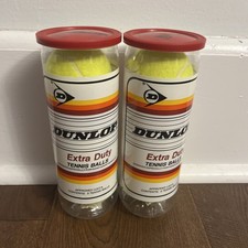 Vintage Dunlop Extra Duty Tennis Balls 2 Sealed Cans Price Tags Hard court USA